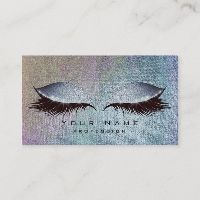 Carte De Visite Parties scintillant de maquillage des yeux de pein (Devant)