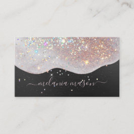 Carte De Visite Parties scintillant de maquillage en or rose Artis
