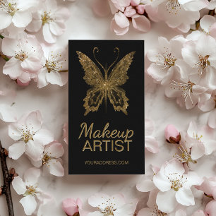 Carte De Visite Parties scintillant de maquillage Faux Gold Foil P