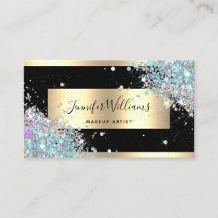 Carte De Visite Parties scintillant de maquillage Holographique Pa