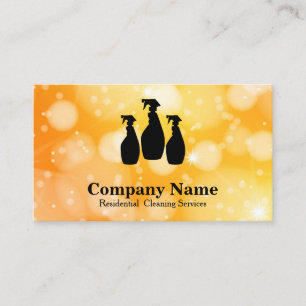 Carte De Visite Parties scintillant de nettoyage élégant Aquarelle
