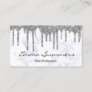 Carte De Visite Parties scintillant de Personnaliser en marbre de