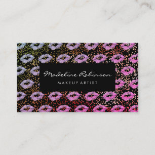 Carte De Visite Parties scintillant de violet rose chaud Glamor Ba