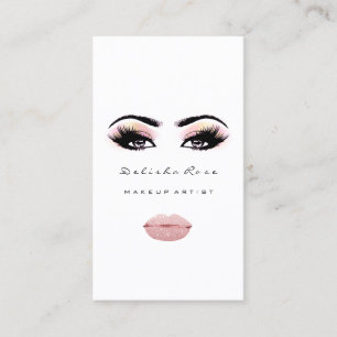 Carte De Visite Parties scintillant des cils de maquillage Lèvres