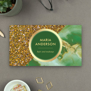 Carte De Visite Parties scintillant d'or Artiste de maquillage de 