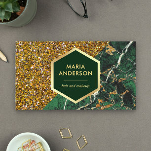 Carte De Visite Parties scintillant d'or Artiste de maquillage en 