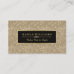 Carte De Visite Parties scintillant d'or clair moderne Texture Acc