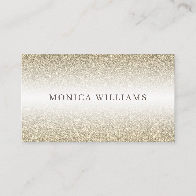 Carte De Visite Parties scintillant d'or fausse texture  (Devant)