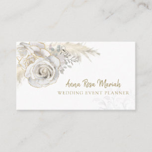 Carte De Visite *~* Parties scintillant d'or florale Fleur de rose