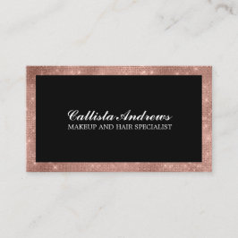 Carte De Visite Parties scintillant d'or minimaliste moderne Rose 