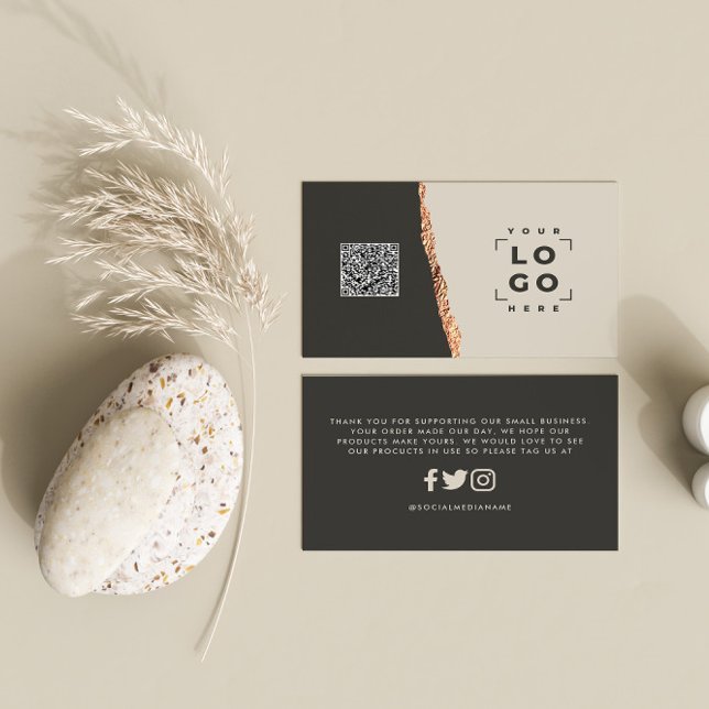 Carte De Visite parties scintillant d'or rose rose noir moderne me (Créateur téléchargé)