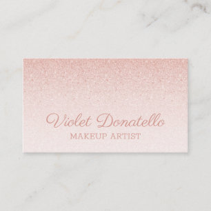 Carte De Visite Parties scintillant d'or rose Rose Rose personnali