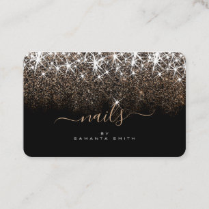 Carte De Visite Parties scintillant dorée brillante Stars Design 