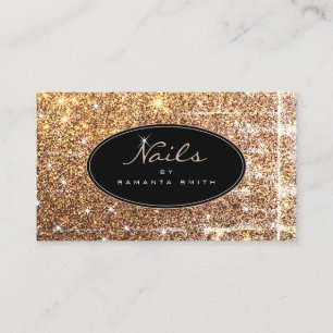 Carte De Visite Parties scintillant Dorée Luxe Étoiles Lumineuses 