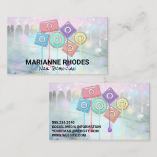 Carte De Visite Parties scintillant Drip Bokeh   Bouteilles polona