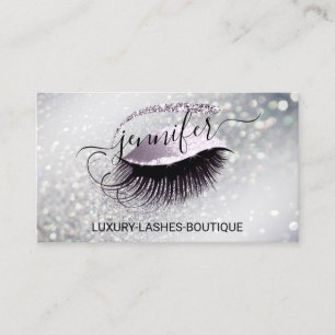 Carte De Visite Parties scintillant du logo du code QR Eyelash Smo