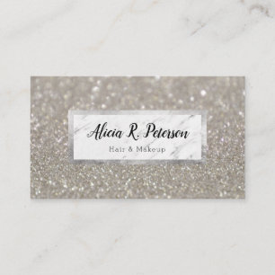 Carte De Visite Parties scintillant en argent Maquillage Artiste C