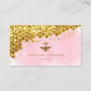 Carte De Visite parties scintillant en faux or
