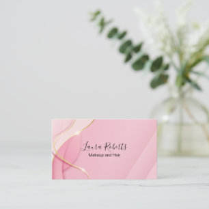 Carte De Visite Parties scintillant en marbre rose esthétique Cart