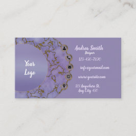 Carte De Visite Parties scintillant en or de marbre de fille minim