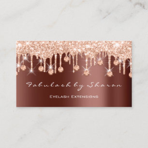 Carte De Visite Parties scintillant Eyelash de maquillage Cuivre