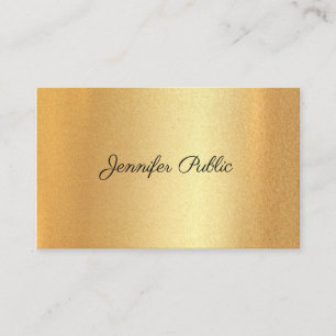 Carte De Visite Parties scintillant Faux Gold Calligraphie manuscr