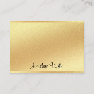 Carte De Visite Parties scintillant Faux Gold Script à main Élégan