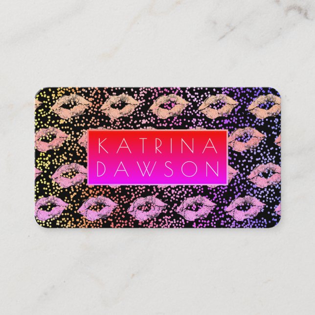 Carte De Visite Parties scintillant flamboyante Baisers et spectre (Devant)
