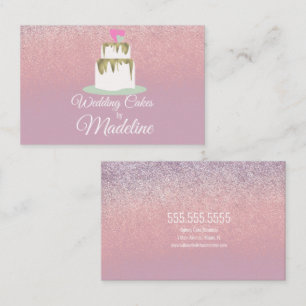 Carte De Visite Parties scintillant Foil Mariage Gâteau Niveau Bou