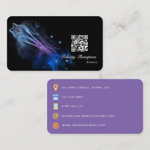 Carte De Visite Parties scintillant Galaxie