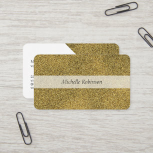 Carte De Visite Parties scintillant géométrique moderne Gold Profe