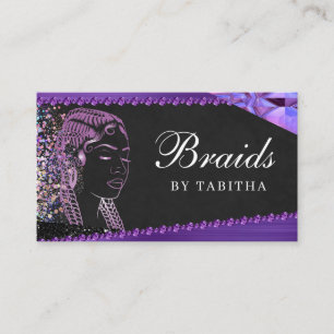 Carte De Visite Parties scintillant Glam Abstrait moderne Hair Bra