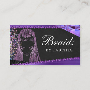 Carte De Visite Parties scintillant Glam Abstrait moderne Hair Bra