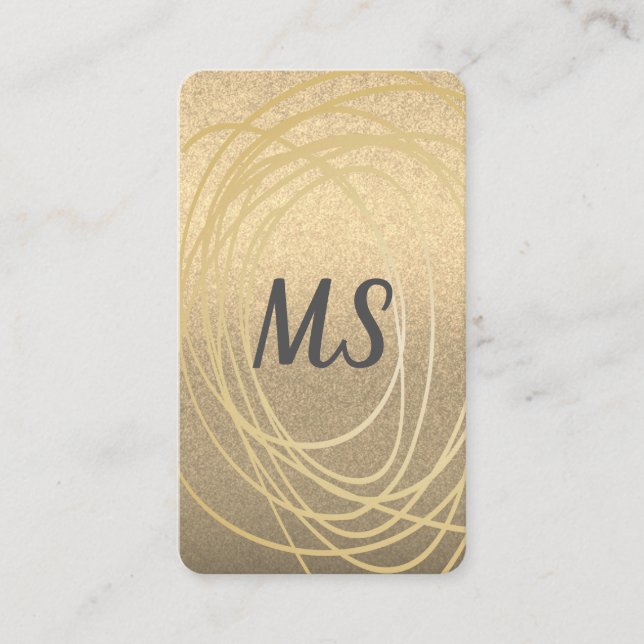 Carte De Visite Parties scintillant / Gold Artiste (Devant)