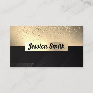 Carte De Visite Parties scintillant Gold Confetti Or métallique