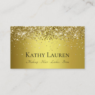 Carte De Visite Parties scintillant Gold de luxe classique personn