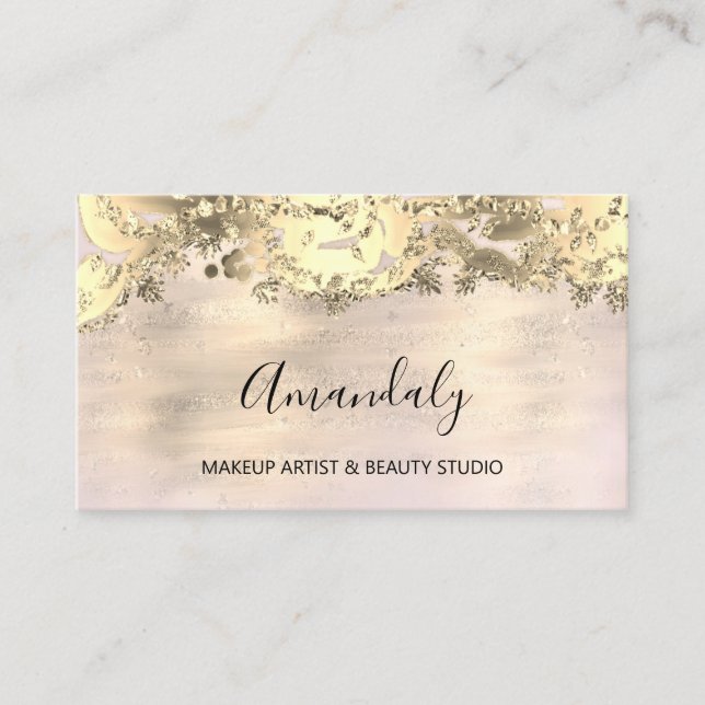 Carte De Visite Parties scintillant Gold Event Planner Fashion Sho (Devant)