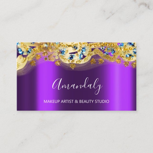 Carte De Visite Parties scintillant Gold Event Planner Fashion Sho (Devant)