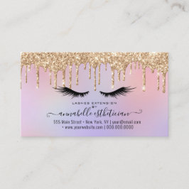Carte De Visite Parties scintillant Gold Eyelash Extension Loyauté
