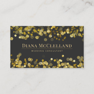 Carte De Visite Parties scintillant Gold Faux Confetti Glitz mod