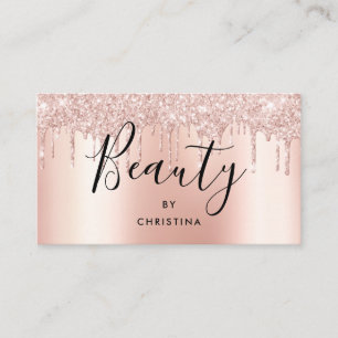 Carte De Visite Parties scintillant goutte à goutte salon de beaut