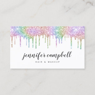 Carte De Visite parties scintillant holographique arc-en-ciel de m