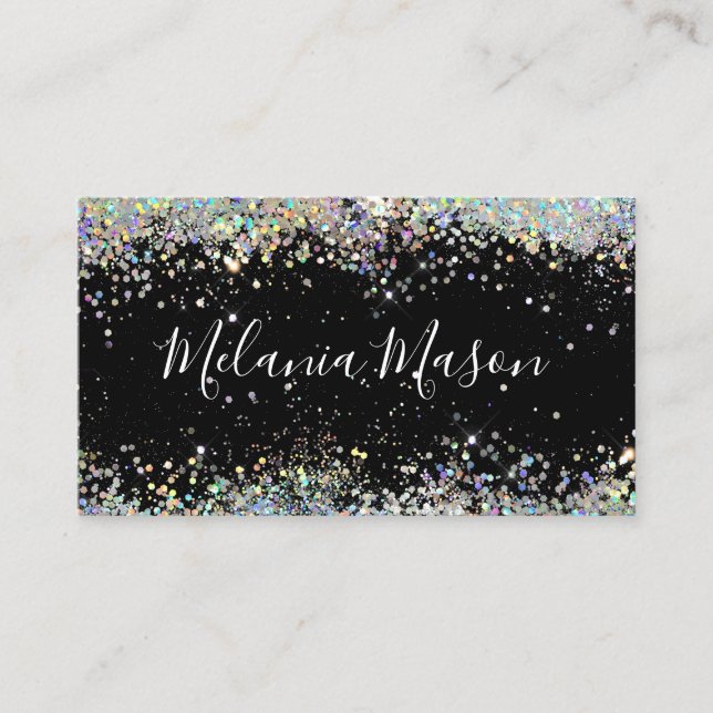 Carte De Visite Parties scintillant holographique maquillage artis (Devant)