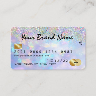 Carte De Visite Parties scintillant Holographique Opal Business VI
