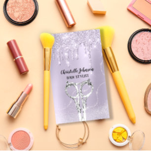 Carte De Visite Parties scintillant Lavande de la liste de cheveux