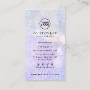 Carte De Visite  Parties scintillant Logo personnalisée Bokeh Mod