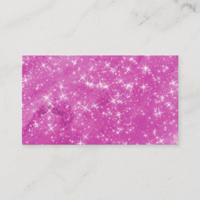 Carte De Visite Parties scintillant Magenta vide (Devant)