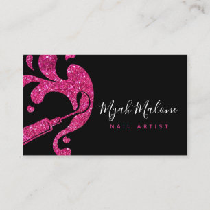 Carte De Visite Parties scintillant Manicuriste polonais rose-chau