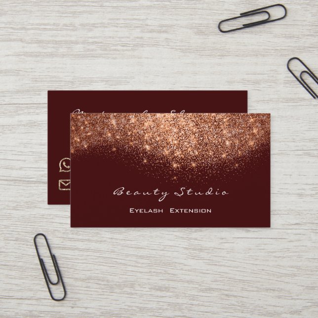 Carte De Visite Parties scintillant maquillage artiste blogueur La (Devant/Arrière en situation)