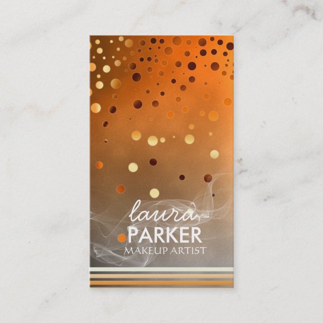 Carte De Visite Parties scintillant moderne Bokeh maquillage Artis (Devant)